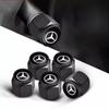 CQU1 5pcs Car Tire Stem Valve Caps Dustproof Caps Cover For Mercedes Benz AMG W203 W206 W220 W205 W211 W212 W201 W210 W108 W168