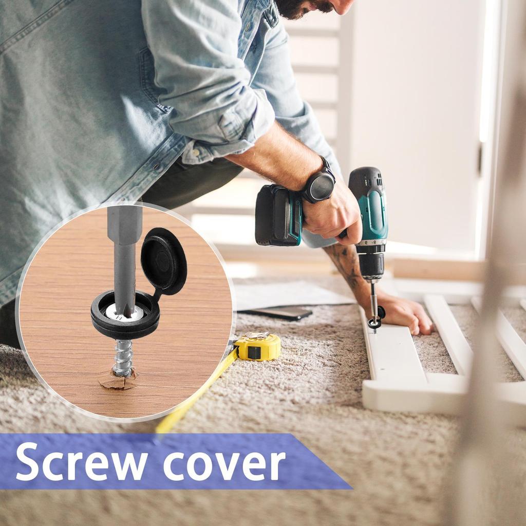 60pcs Screw Caps Quick Hinged Nails Cover For Home Improvement Hardware Cabinet Wire Management 3mm-5mm Screws