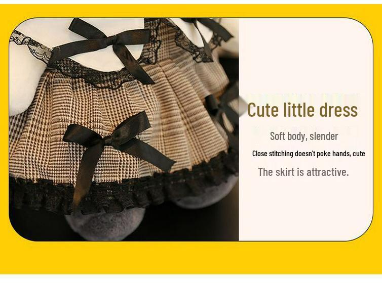 Customized My Melody Bowknot Dress Pillow & Dark Kuromi Plush Doll - Girl's Birthday Gift