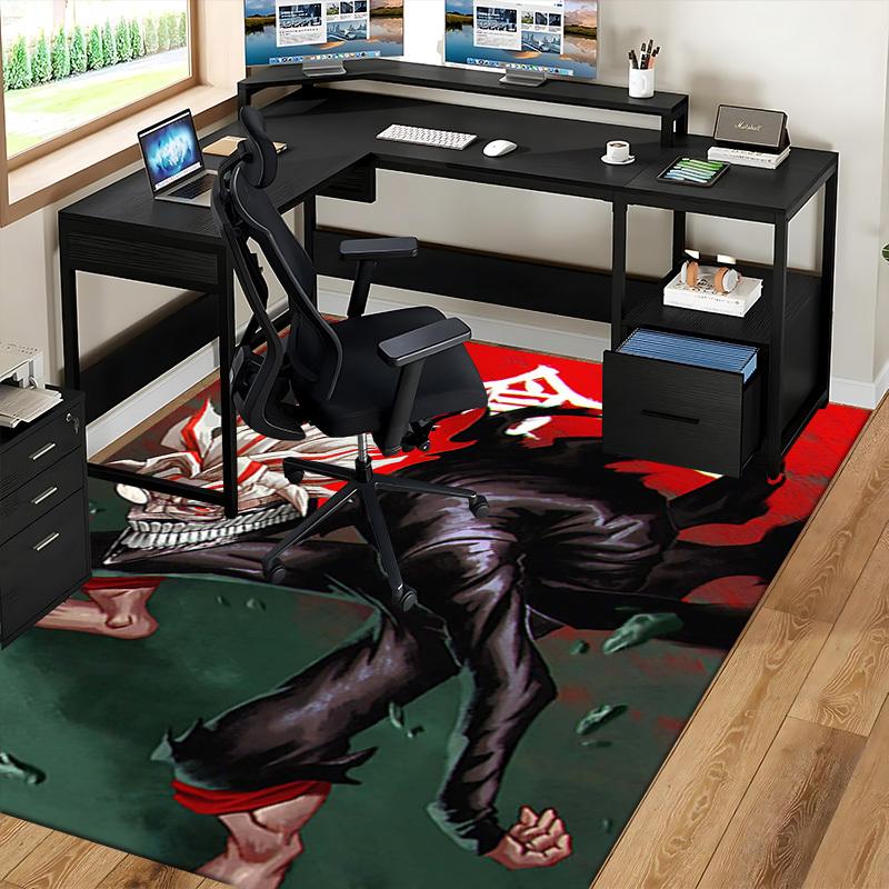 1pc Tokyo Revengers High School Student Chair Mat - Anime Cartoon Design, Anti-Slip Carpet for Office and Home Decor, Suitable for All Seasons.U074