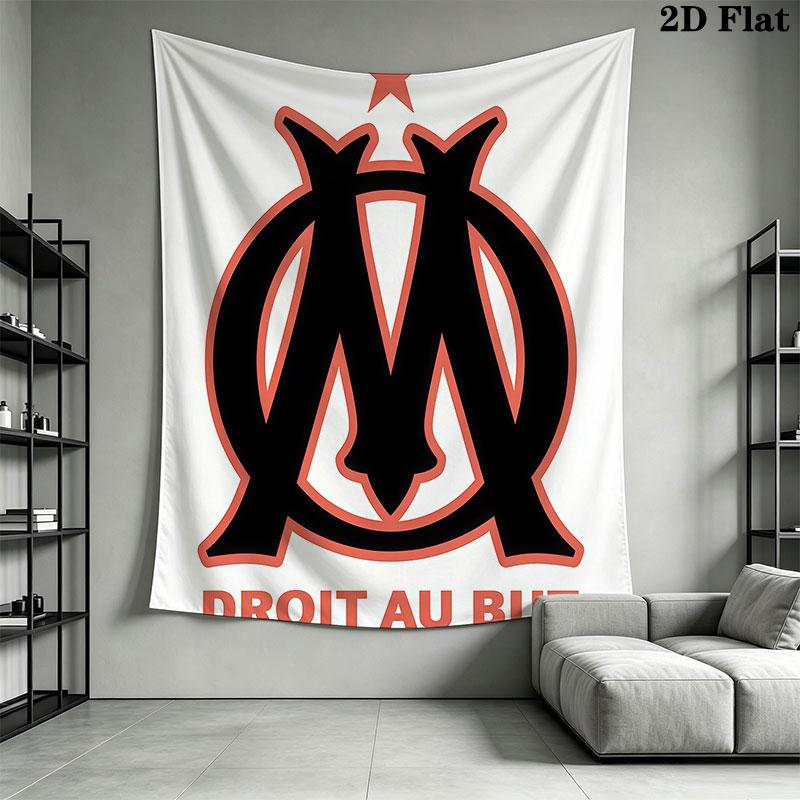 OM logo Wall Hanging Printed Fabric Blanket Decorative Tapestries for Bedroom Living Room Home Decor