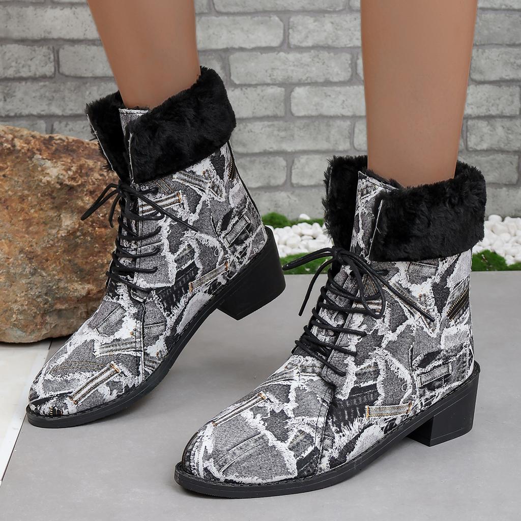 New Falshion  Boots Women  Lace Up Warm High Quality  Short Boots