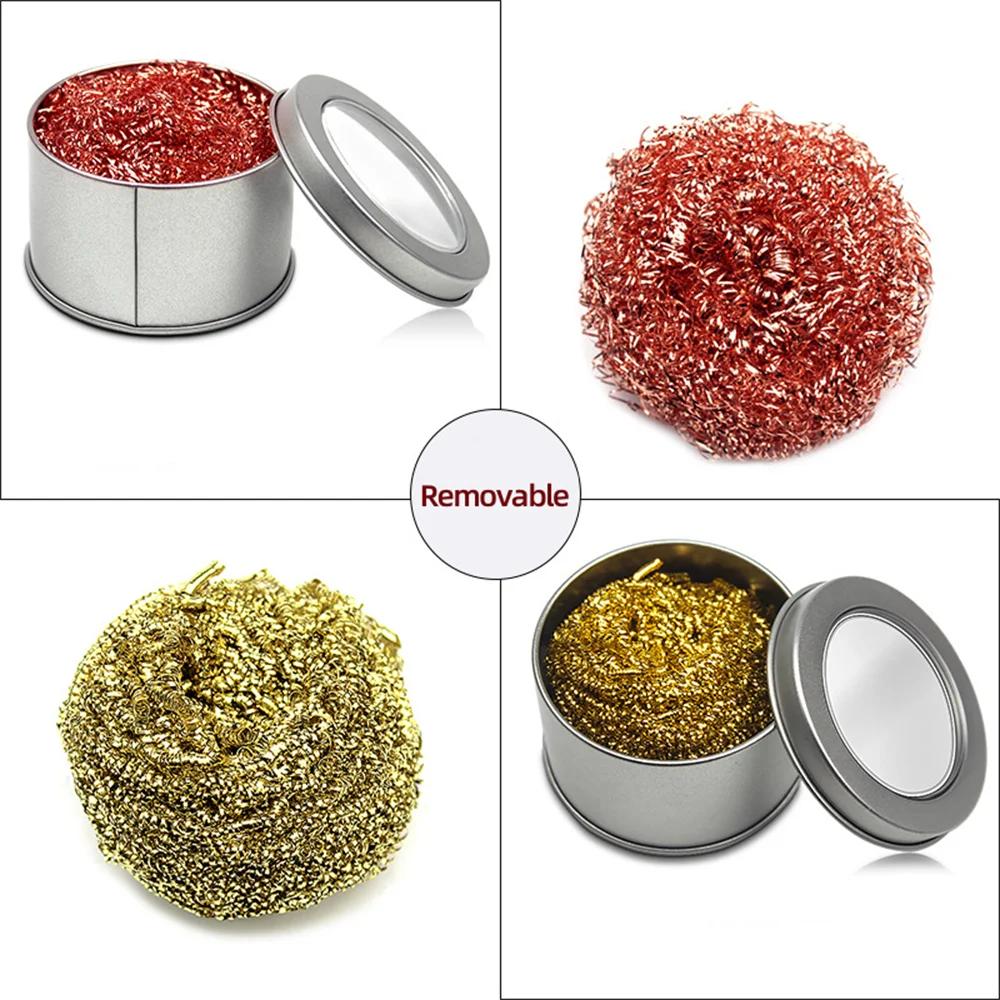 Čistič hrotů páječky, protiskluzový čistič pájecích hrotů, drátěná kulička, odstraňovač plechu pro čištění páječek a hrotů