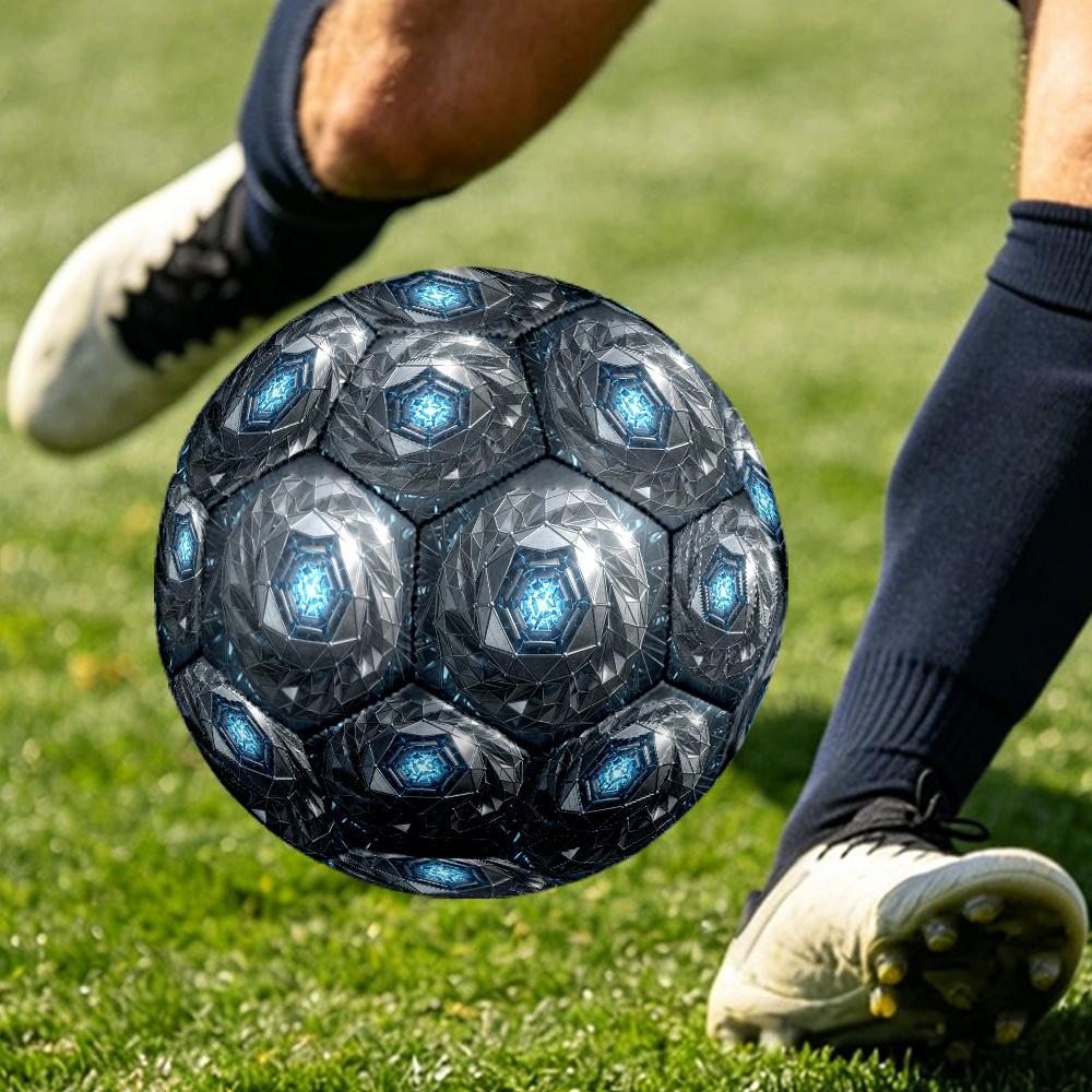 1pc Geometric Sphere Themed Soccer Ball, Size 5, Lightweight PVC Material, Outdoor Training Soccer Ball Gift. q62293