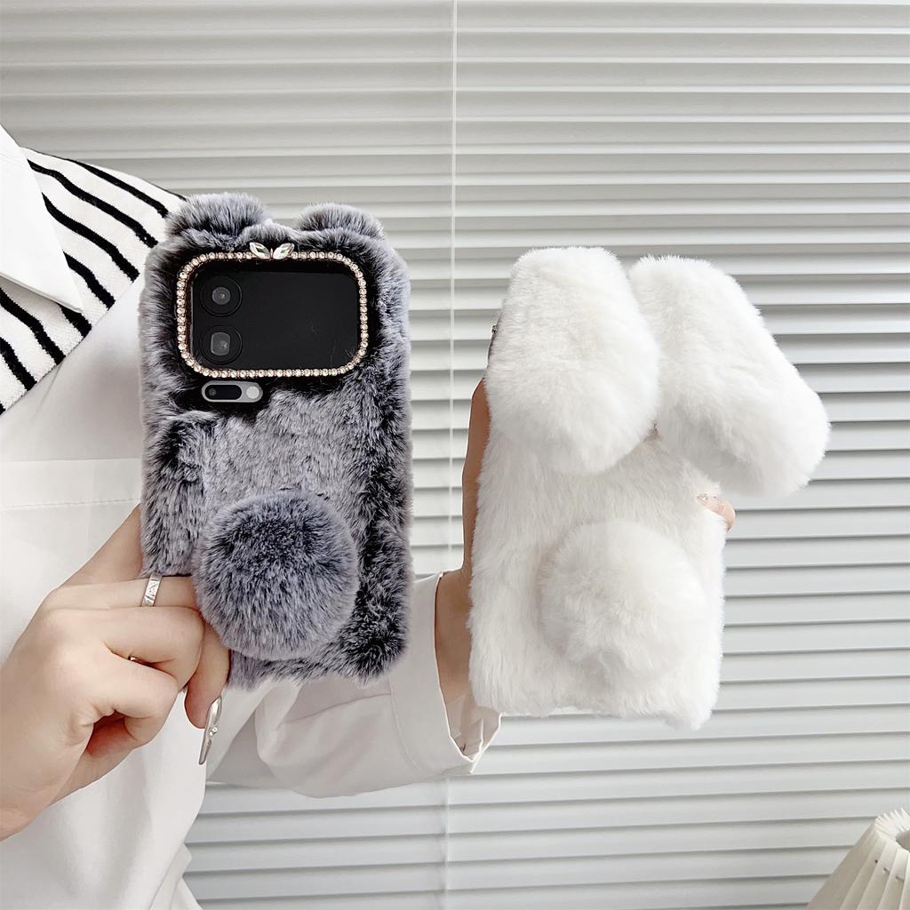 Für Xiaomi 17 Pro Max Hülle Plüsch Süßer Hase Winter Flauschig TPU Handyhülle