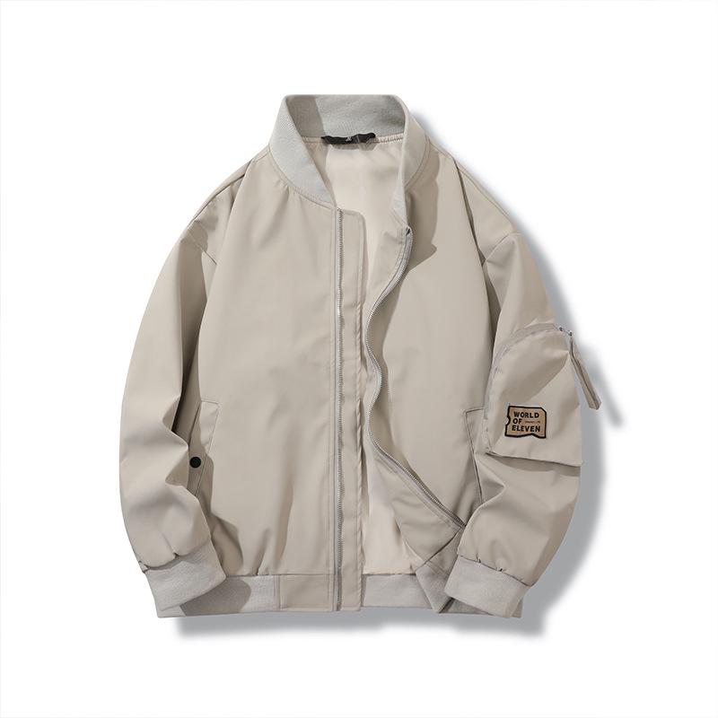 Men s Trendy Hooded Baseball Jacket - Spring/Autumn Casual Loose Cardigan M белый