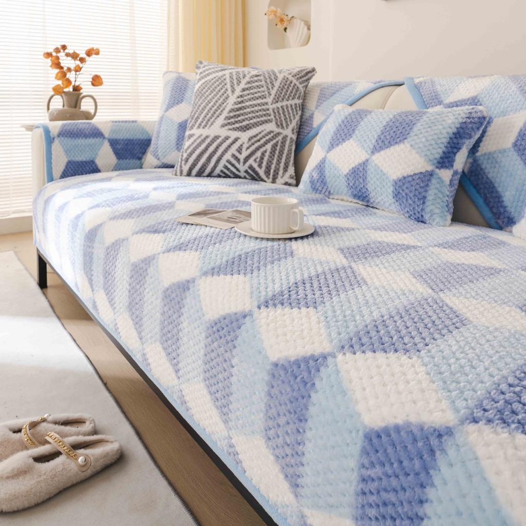 Plush Sofa Cushion Autumn And Winter  New Sofa Cover Thickened Non-Slip Cover Combination Sofa Cushion Cover Towel