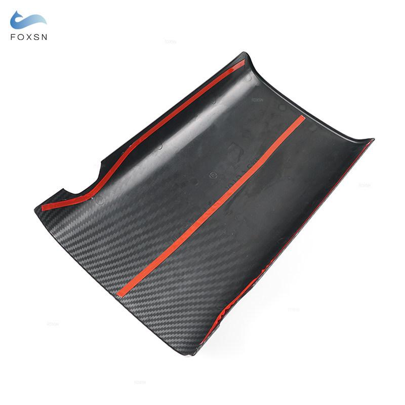 For Mercedes Benz S Class W222 2014 - 2017 2018  ABS Carbon Texture Center Console Lid Armrest Box Protective Cover Trim