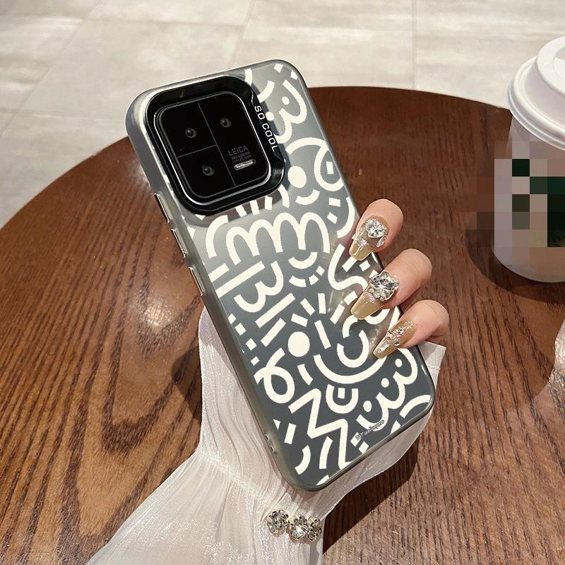 Capa de grafite fashion para iPhone 16 Samsung A55 A35 M35 S24 Xiaomi Redmi Note 13Pro 14C A3 Huawei Honor 200 Capa anti-arranhões à prova de choque para telefone