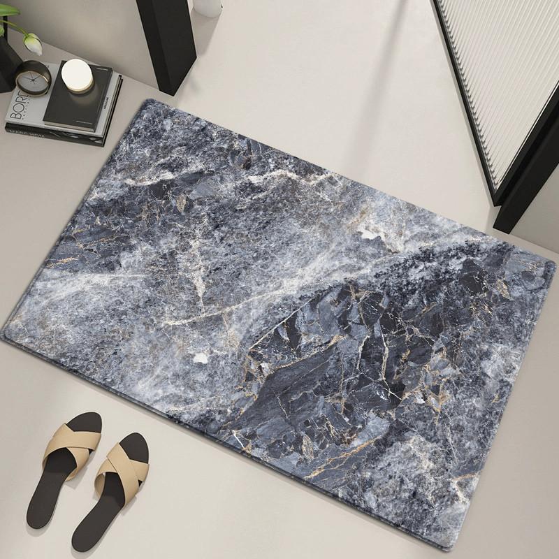 

Коврики для ванной с мраморным принтом Супермягкий Впитывающий Нескользящий Коврик для ног в туалет Коврик прикроватный для спальни Внутренний придверный коврик 40x60cm
