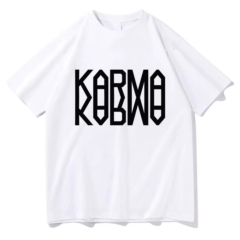 Album KARMA Tshirts 2026 New Song Ceremony Fashion Unisex/Women Clothing Unisex Cotton Short Sleeve Tops Graphic TShirt for Lover