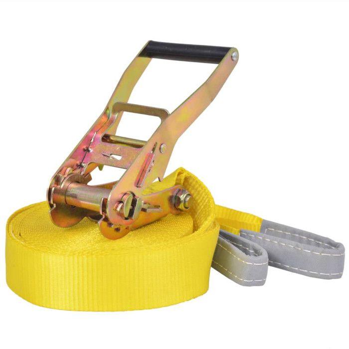 VidaXL Corde lâche pour slackline 15 m x 50 mm 150 kg Jaune