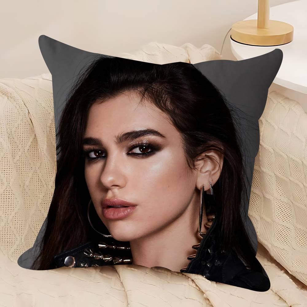 D-Dua Lipa Pillow Case Removable Washable Cushion Cover – All-Season Soft Linen