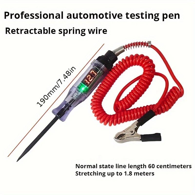 6V 12V 24V DC Car Truck Voltage Circuit Tester Digital Display Long Probe Pen Light Bulb Automobile Diagnostic Tools Auto Repair