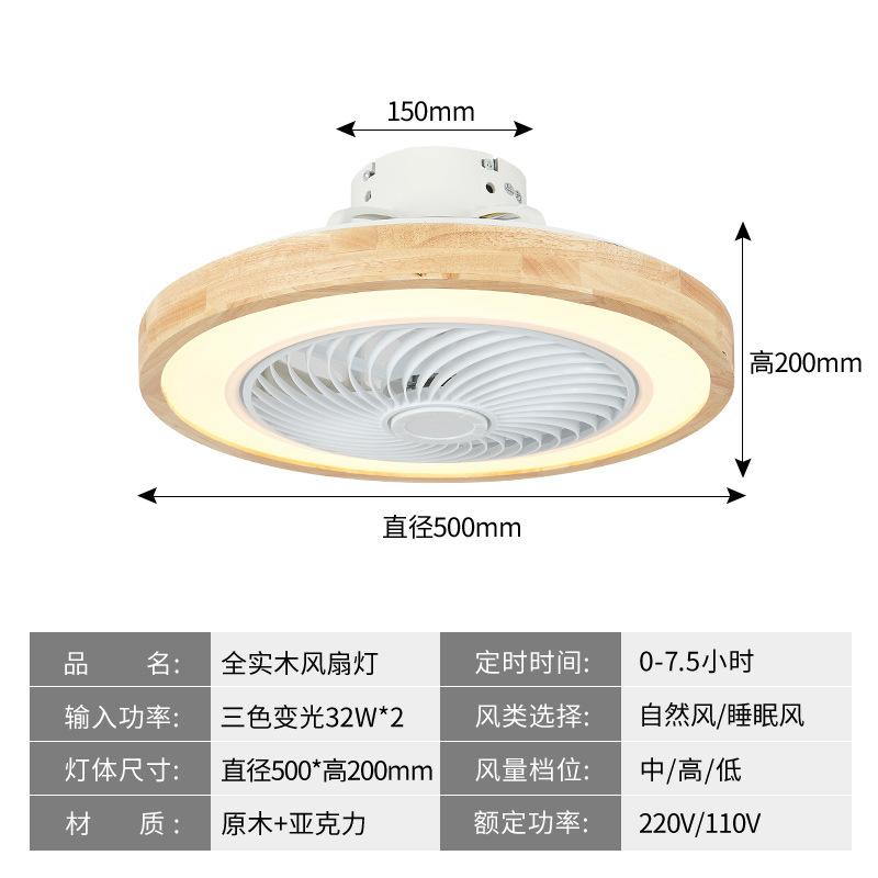 

Потолочный вентилятор с освещением и пультом дистанционного управления, регулируемая скорость ветра, лампа с диммированием, для спальни с низким потолком, гостиной, кабинета Stepless dimming