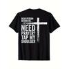European Sizes Soft and Breathable Back Printed T-shirt for Summer, with a Prayer Pattern for the Person Behind It. It Is the Best Choice for Outdoor