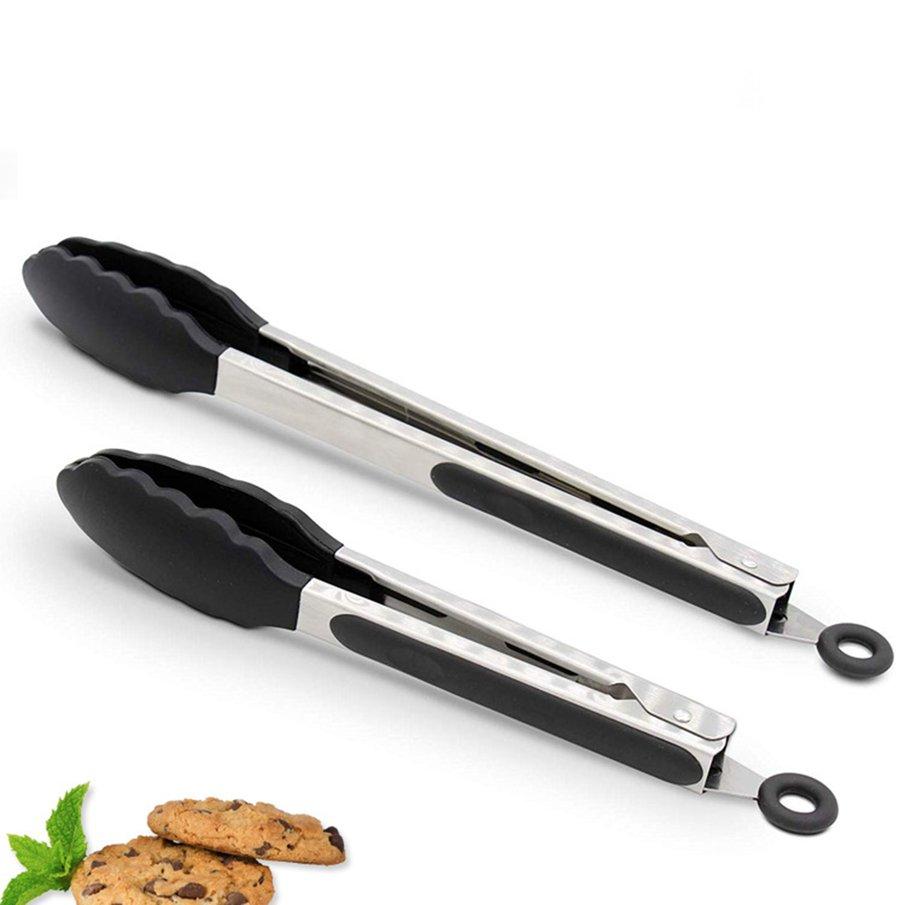 1pc Lebensmittelqualität Silikon Pasta Zange rutschfeste Edelstahl LebensmittBPA 1pc Lebensmittelqualität Silikon Pasta Zange rutschfeste Edelstahl LebensmittBPA