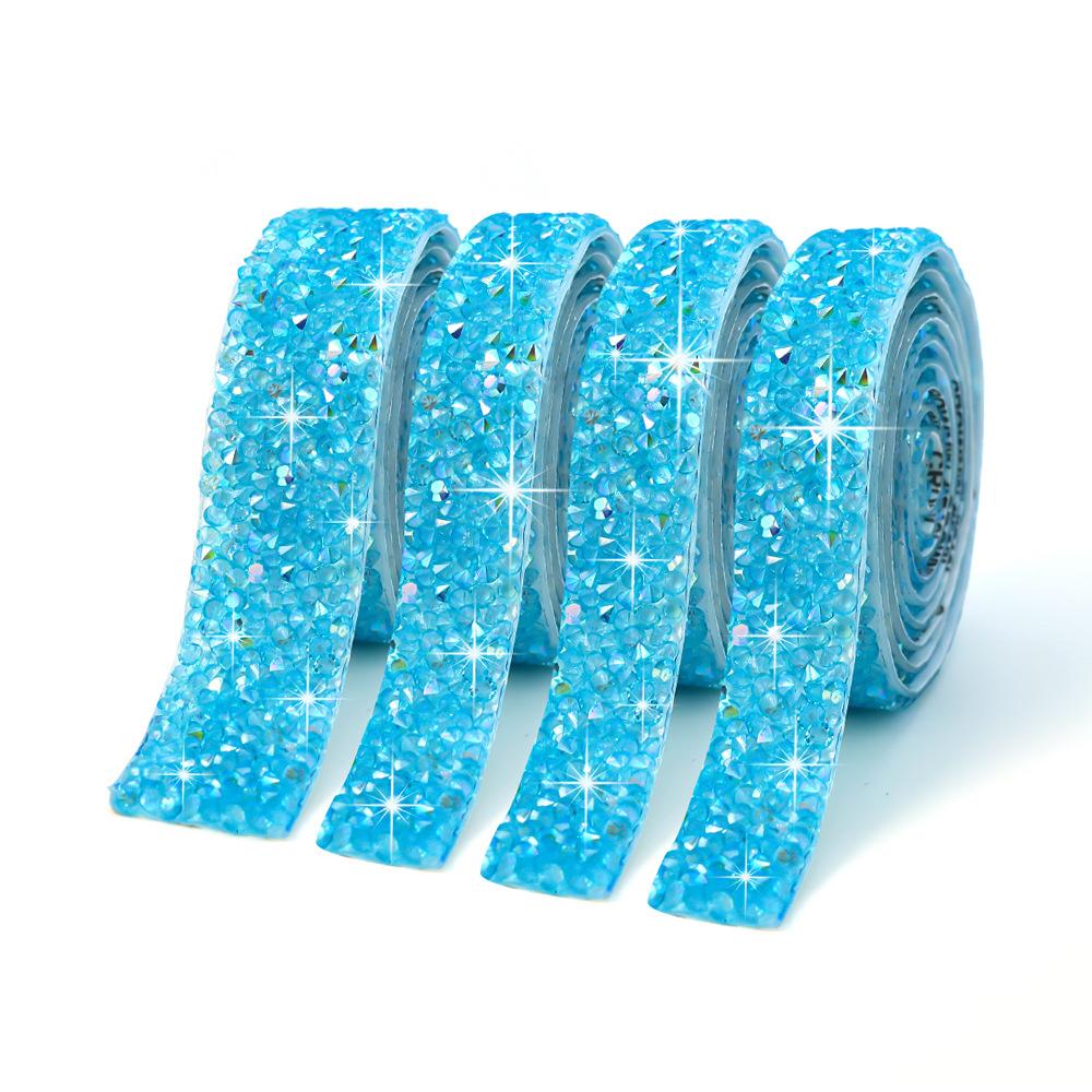 Drill Sticker Resin Drill Belt Diy Jewelry Adhesive Flash Drill Sticker Drill Clothing Accessories Decorative Strip Hot Drill Self-Adhesive Strip