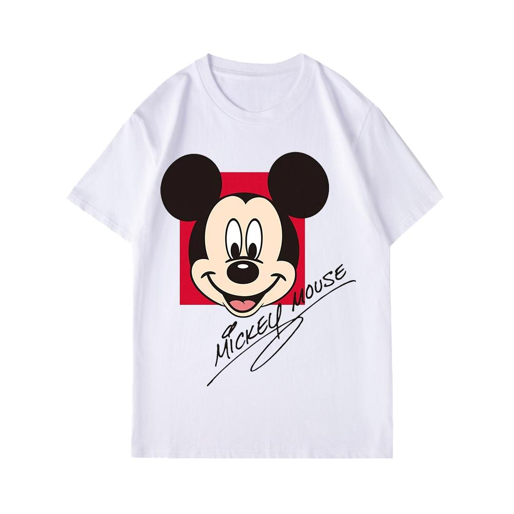 Disney Classic Mickey Mouse T Shirt Summer Cotton Short Sleeve Unisex Couples T-Shirt Stylish Cute Men Women Clothing Hip Hop Te