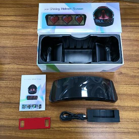 Luminous Bluetooth LED Helmet Screen for Motorcycles and Bicycles One Size чёрный