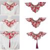 Chinese Embroidered Floral False Collar for Girl Sweater Dress Clothes Decorative Collar with Tassels Sewing Applique