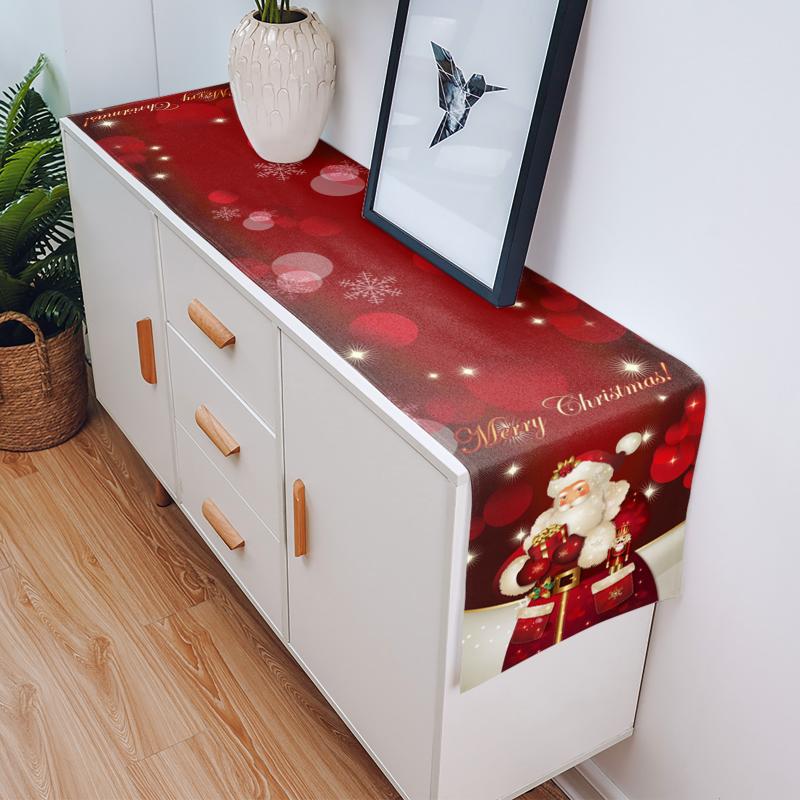 Nordic Crăciun Moș Crăciun Petrecere Decorare Masă de Sărbători Steagul de masă Bucătărie Față de masă Covoraș de vacanță Steagul de masă imprimat