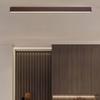 Wood LED Ceiling Lamp Linear Flush Mount Ceiling Light Fixture Long Strip Dimmable Ceiling Light Farmhouse Ceiling Light for Hallway Balcony Entryway