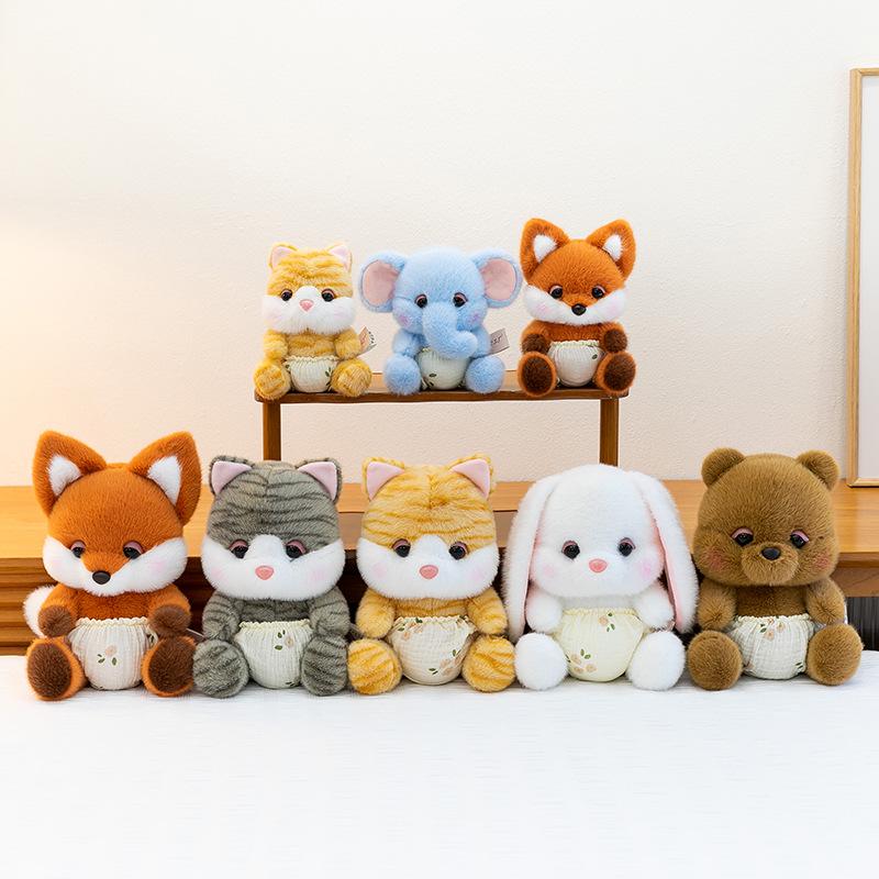 Cute Cat Plush Desk Ornament – Small Cloth Doll, Study Buddy, Birthday Gift