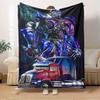 For Transformers,Optimus Prime,Robot Themed Flannel Blanket, Glam Style, Digital Print, All Season Comfort, ,for Cozy Plush Flannel Cover153