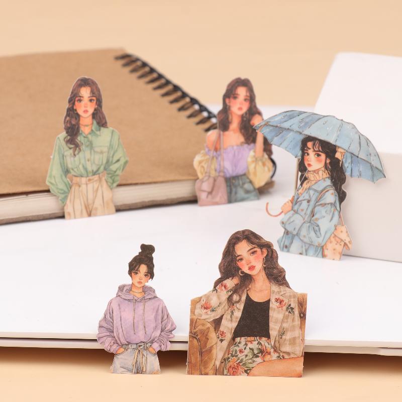 20Pcs/Set Kawaii Stationery Stickers Urban Junk Journal Planner Decorative Sticker Scrapbooking Diy Decals