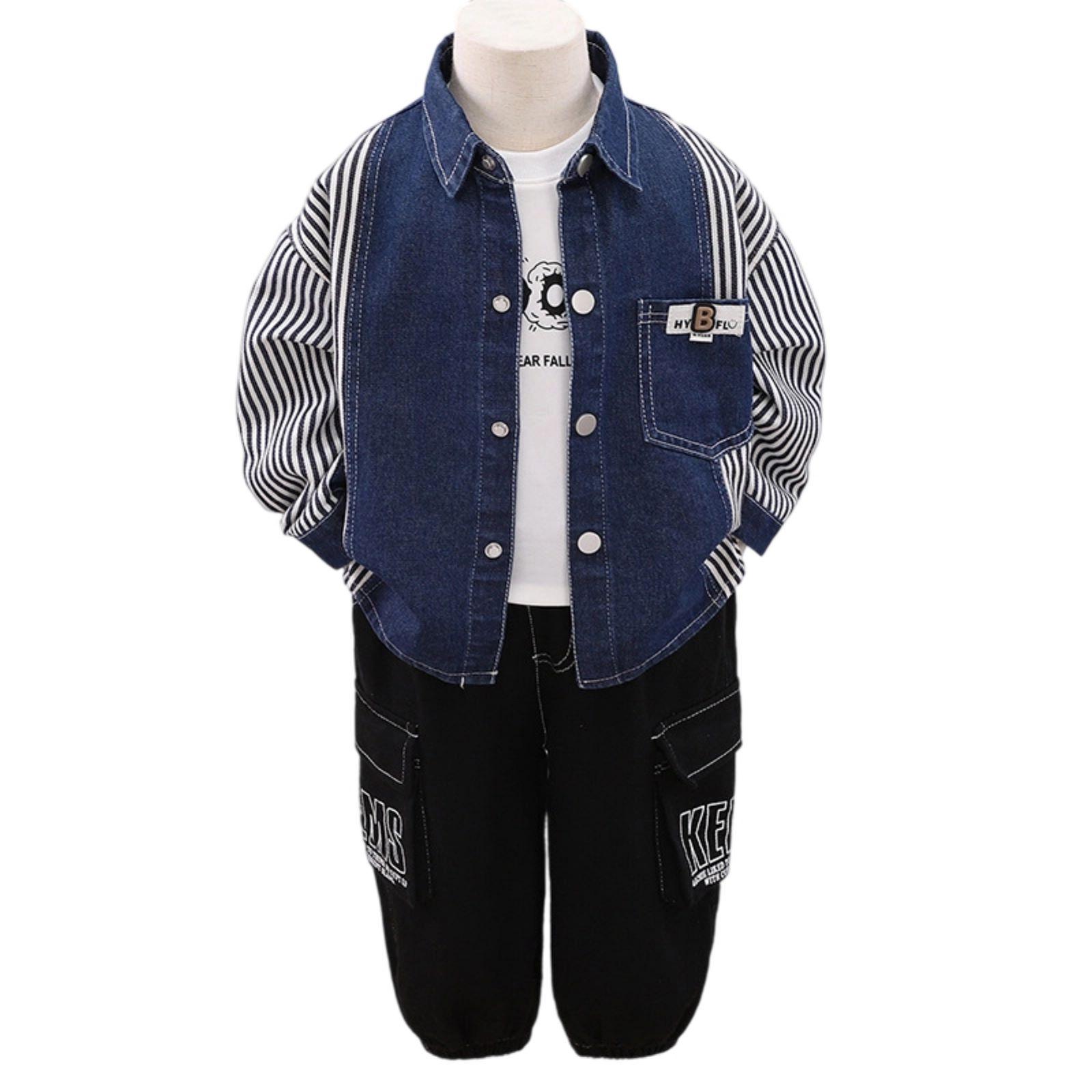 

Детский повседневный комплект с длинным рукавом, удобные наряды для повседневной носки 100 синий