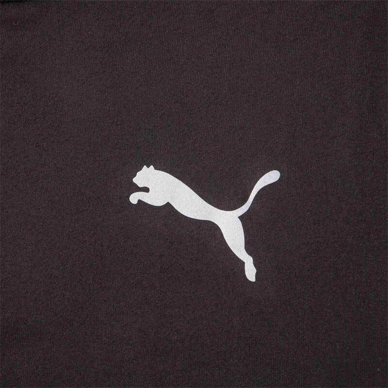 Puma Cloudspun Logo Print Solid Color Crew Neck Pullover Moisture Wicking Quick Dry Short Sleeve T-Shirt Men T-Shirts Black 525381-01