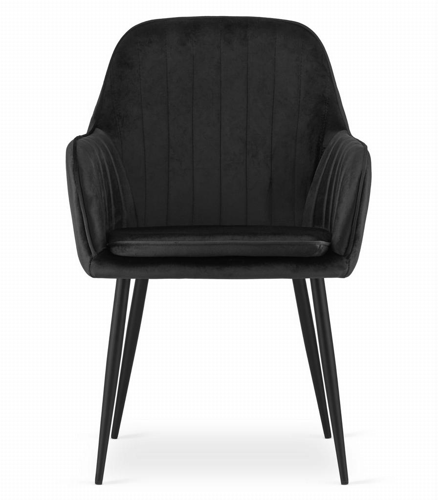 LUGO chair - black velvet / black legs x 1