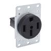50A Recessed Power Outlet 4 Prong Grounded Flush Mount Receptacle for Camping Car Travel Generator