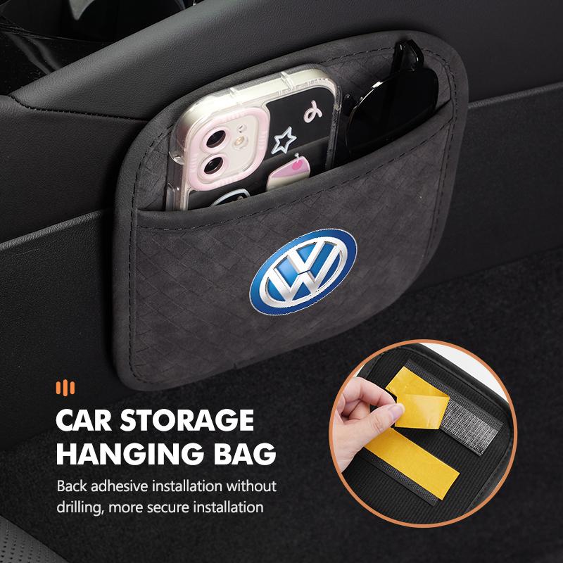 For Volkswagen VW Car Storage Hanging Bag Phone Key Card Pounch Pocket Passat Golf 4 5 6 Tiguan Polo Scirocco Jetta CC zg6
