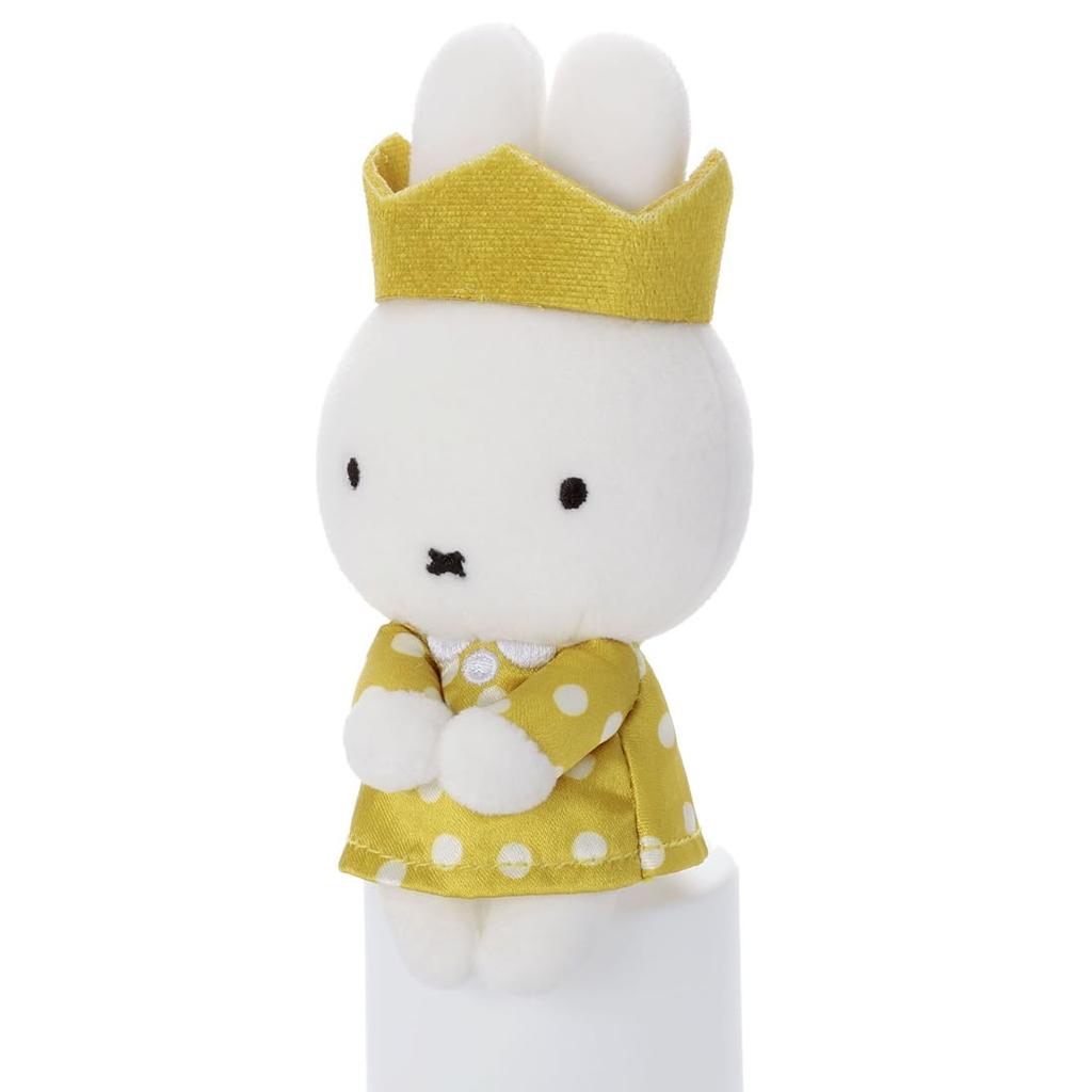 Bruna Miffy70th Miffy Stuffed Toy Height 14cm Gold&Black Chokkori-san (crown Dot) Approx.