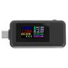 USB C Power Tester Voltage Current 2 In 1 Meter Voltmeter Ammeter Color Screen DC4‑30V