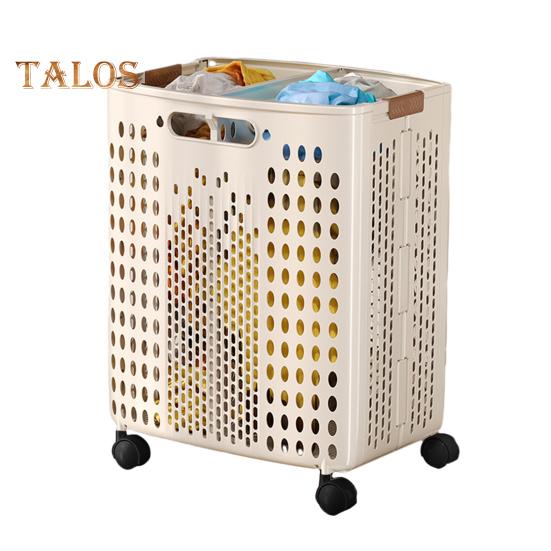 Koš na prádlo s kolečky, velkokapacitní skládací design, úložný koš na kolečka s rukojetí