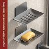 Household Bathroom No-Drill Wall Mounted Space Aluminum Soap Rack Drain Water To Prevent Rust Soap Storage Rack