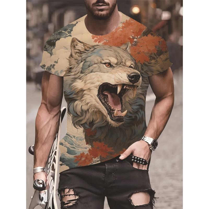Men's T-shirt Creative Personality Skull 3D Digital Printing Short Sleeve Round Neck T-shirt