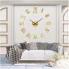 Acrylic Digital 3D Wall Clock Roman Digital Design Mirror Wall Clock Fashion Large Circular Wall Clock DIY Self Adhesive Clock