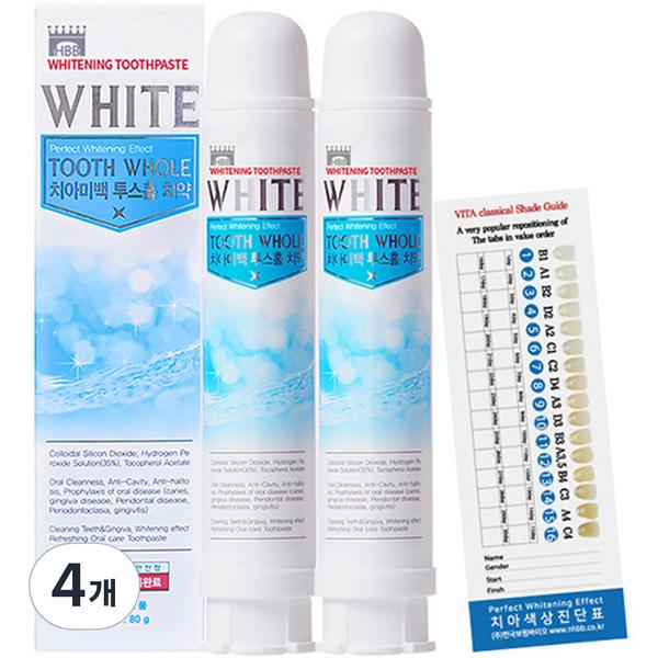 

Зубная паста Toothhole White отбеливающая, 80г, 4 шт.
