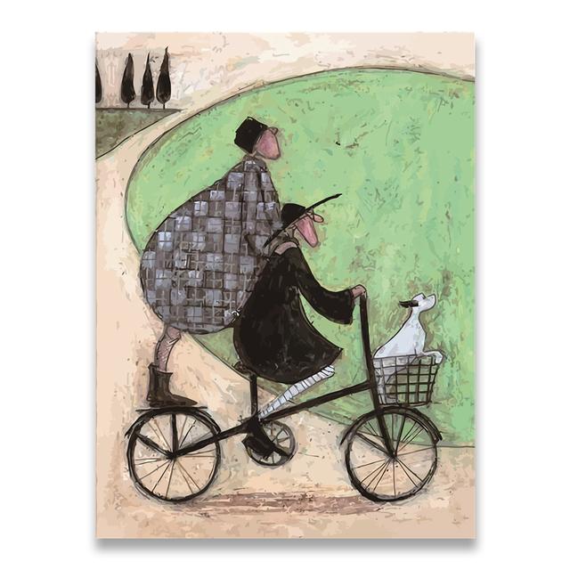 

Винтажные скандинавские абстрактные пейзажи на холсте настенные картины мультяшные собаки постеры и принты фотографии детская спальня домашний декор 21x30cm No Framed