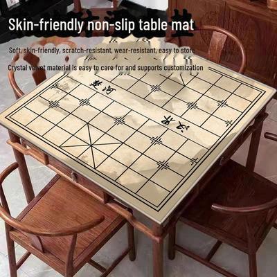 Rutschfeste, Schmutzabweisende Mahjong- & Pokertischmatte - Pflegeleichtes Schachbrettdesign