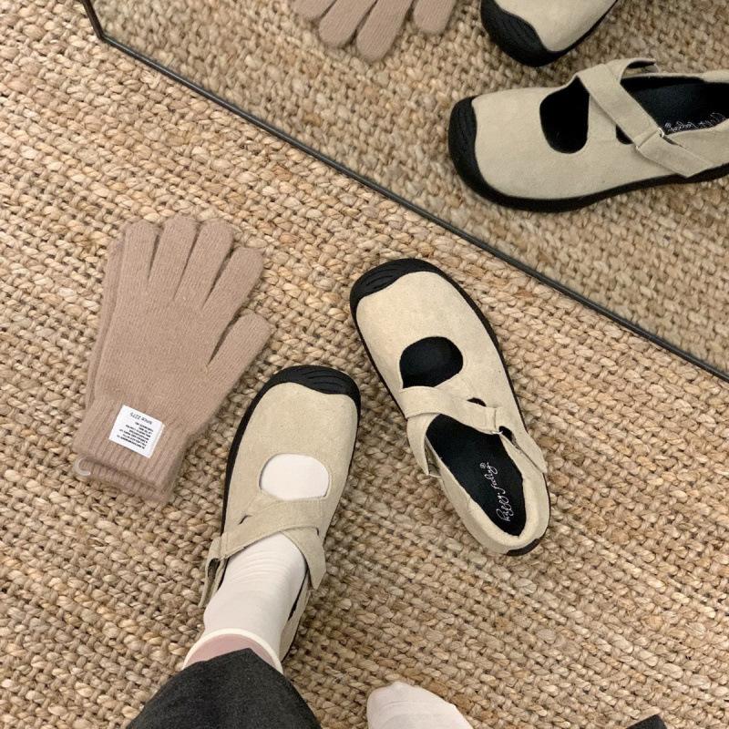 Retro Platform Cross Belt Korean Version Casual Single Shoes Women's Autumn 2025 New High-end Fashion Mary Jane Shoes