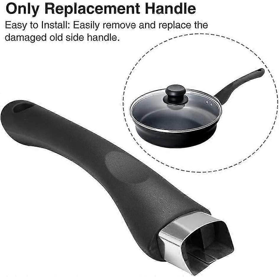 Pan Handle, Universal Detachable Handle, Long Anti-scalding Handle, Bakelite Handle, Replacement Parts for Pot, Frying Pan, Kitchen Utensils (Black)