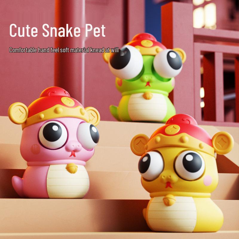 Creative Bubble-Blowing Pinchable Decompression Toy Doll for Students and Kids