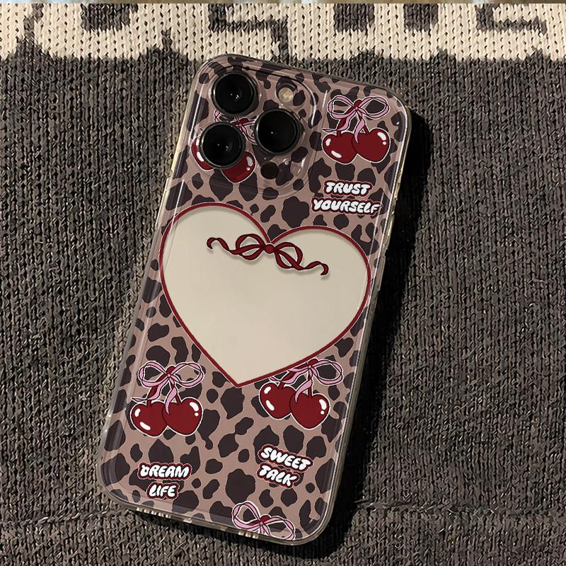 

Leopard Print Love Clear Phone Case For Samsung Galaxy S26 S24 S25 S23 Ultra S22 S21 S20 Plus FE A71 A72 A73 Soft Clear Cover Galaxy A50