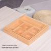 ZISIZ Bamboo Six-Grid Serving Tray