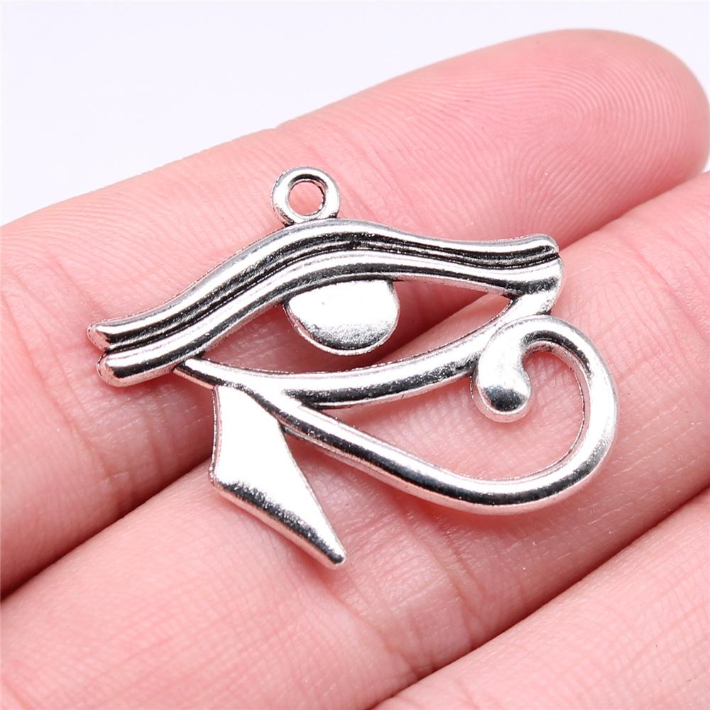 

5pcs Charms Egyptian Pharaoh Antique Silver Color The Eye Of Horus Charms For Jewelry Making Cleopatra Pendant